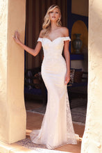 Load image into Gallery viewer, SHEATH OFF THE SHOULDER BRIDAL GOWN
