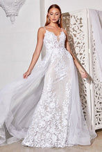 Load image into Gallery viewer, LOVELY LACE WEDDING GOWN WITH OVERSKIRT