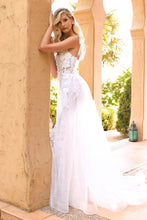 Load image into Gallery viewer, LOVELY LACE WEDDING GOWN WITH OVERSKIRT