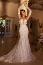 Load image into Gallery viewer, LONG SLEEVE LACE BRIDAL GOWN
