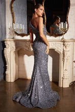 Load image into Gallery viewer, Mermaid sequined 1 shoulder gown - Ladivine CD980
