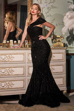 Load image into Gallery viewer, Mermaid sequined 1 shoulder gown - Ladivine CD980