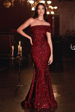 Load image into Gallery viewer, Mermaid sequined 1 shoulder gown - Ladivine CD980