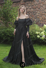 Load image into Gallery viewer, HW3043 HERAWHITE Scoop Neckline Brocade Satin Ballgown With Pockets