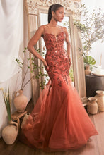 Load image into Gallery viewer, Ladivine CDS488 - SEQUIN FLORAL APPLIQUE MERMAID GOWN
