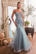 Load image into Gallery viewer, Ladivine CDS488 - SEQUIN FLORAL APPLIQUE MERMAID GOWN