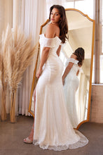Load image into Gallery viewer, OFF THE SHOULDER SEQUIN BRIDAL GOWN