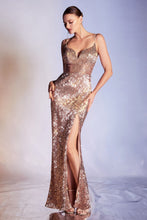 Load image into Gallery viewer, CH180 Ladivine Iridescent sequined fitted gown