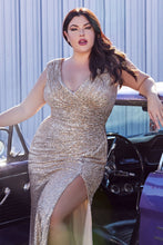 Load image into Gallery viewer, CH198 Ladivine Fitted sequin evening gown