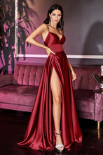 Load image into Gallery viewer, CJ523 Ladivine Classic satin A-line Gown