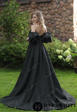 Load image into Gallery viewer, HW3043 HERAWHITE Scoop Neckline Brocade Satin Ballgown With Pockets