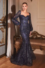 Load image into Gallery viewer, LONG SLEEVE OFF THE SHOULDER GOWN