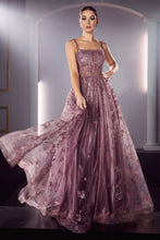 Load image into Gallery viewer, J840 LA DIVINE GLITTER PRINT A-LINE GOWN