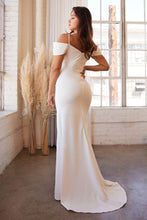 Load image into Gallery viewer, STYLISH OFF THE SHOULDER CREPE GOWN