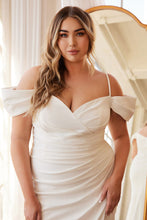 Load image into Gallery viewer, STYLISH OFF THE SHOULDER CREPE GOWN