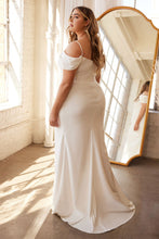 Load image into Gallery viewer, STYLISH OFF THE SHOULDER CREPE GOWN