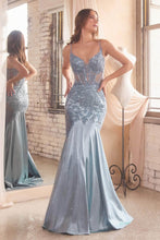 Load image into Gallery viewer, Ladivine CDS470 - Beaded Appliqued Illusion Evening Gown