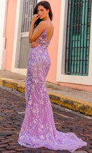 Load image into Gallery viewer, Nox Anabel C1458 - Paillette Deep V-Neck Prom Dress