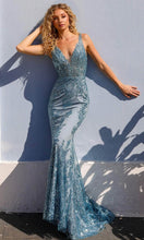 Load image into Gallery viewer, Nox Anabel E1273 - Sleeveless Embroidered Prom Gown