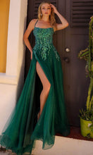 Load image into Gallery viewer, Nox Anabel G1405 - Scoop Lace Appliqued Prom Dress with Slit