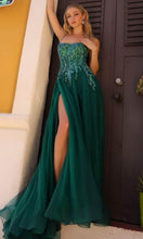 Load image into Gallery viewer, Nox Anabel G1405 - Scoop Lace Appliqued Prom Dress with Slit