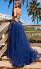 Load image into Gallery viewer, Nox Anabel G1649 - Sheer Bodice Tulle Gown with High Slit