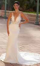 Load image into Gallery viewer, Nox Anabel JE1022L - Sheer Lace A-line Wedding Gown