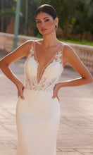 Load image into Gallery viewer, Nox Anabel JE1022L - Sheer Lace A-line Wedding Gown