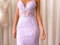 Load and play video in Gallery viewer, FITTED BEADED MERMIAD GOWN -Ladivine CD992
