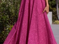 Load and play video in Gallery viewer, CDS483 Ladivine GLITTER BALL GOWN