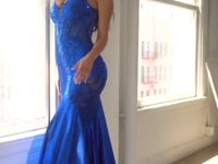 Load and play video in Gallery viewer, Ladivine CDS470 - Beaded Appliqued Illusion Evening Gown