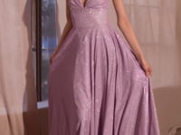Load and play video in Gallery viewer, Ladivine T214 - Open Back Glitter Evening Dress