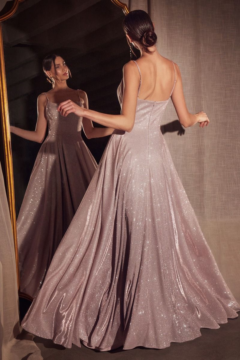 Ladivine T213 - Sparkle Evening Dress Champagne Gold / 3XL Ladivine T213 - Sparkle Evening Dress Champagne Gold / 3XL