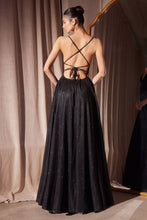 Load image into Gallery viewer, Ladivine T214 - Open Back Glitter Evening Dress