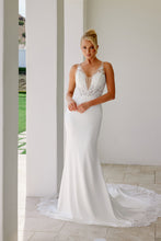 Load image into Gallery viewer, Nox Anabel JE1022L - Sheer Lace A-line Wedding Gown
