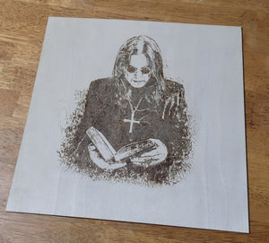 Ozzy Osbourne- The Prince of Darkness - Custom Pyrography Artwork