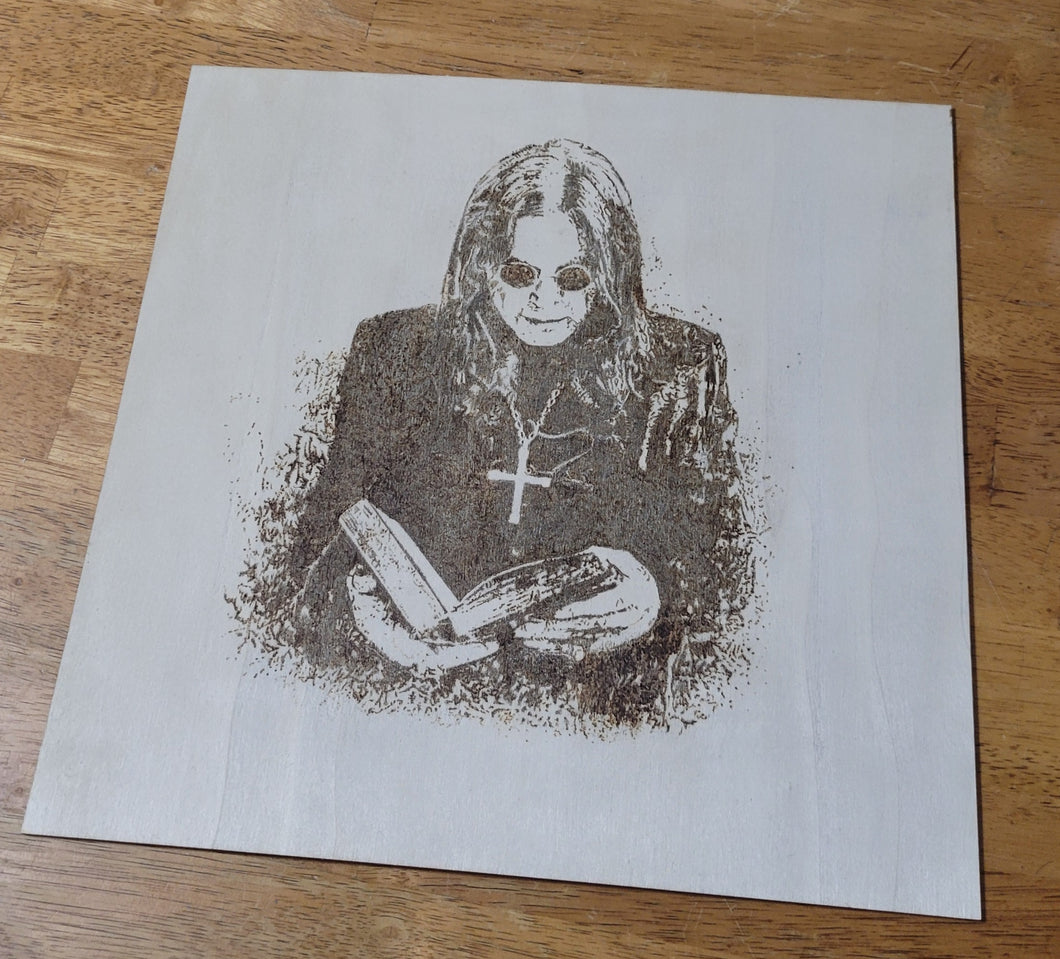 Ozzy Osbourne- The Prince of Darkness - Custom Pyrography Artwork