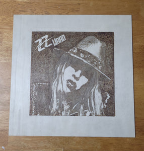 ZZ Ward - Custom Pyrography Artwork