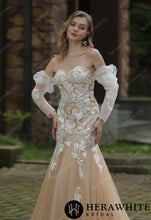 Load image into Gallery viewer, HW3038 HERAWHITE Glamour Sweetheart Neckline Dress With Detachable Sleeves

