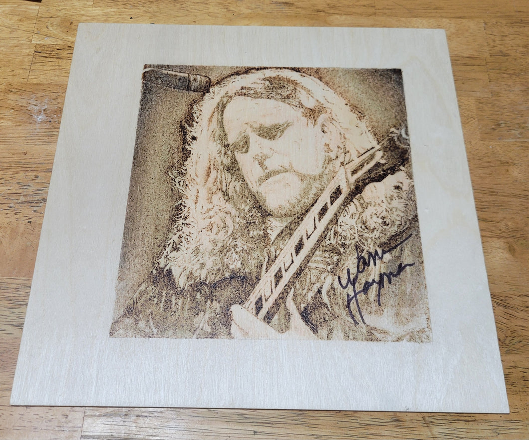 Warren Haynes, Gov't Mule - Custom Pyrography Autographed Artwork