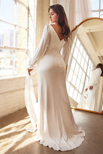 Load image into Gallery viewer, LUXURIOUS LONG SLEEVE SATIN BRIDAL GOWN
