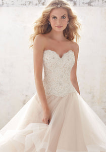 Mori Lee - 8116- Marcia- Crystal embellished ball gown