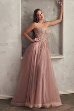 Load image into Gallery viewer, CD0230 STRAPLESS LAYERED TULLE BALL GOWN
