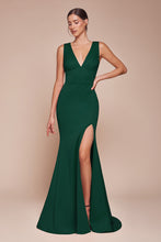 Load image into Gallery viewer, Ladivine CH395 Fitted Sleeveless Slit Gown
