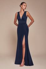 Load image into Gallery viewer, Ladivine CH395 Fitted Sleeveless Slit Gown
