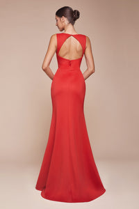 Ladivine CH395 Fitted Sleeveless Slit Gown