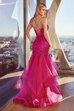 Load image into Gallery viewer, CM353 FUCHSIA MERMAID GOWN
