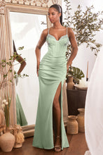 Load image into Gallery viewer, OC021 IRIDESCENT FITTED GOWN WITH EMBELLISHED DETAILS
