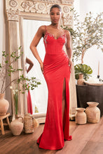 Load image into Gallery viewer, OC021 IRIDESCENT FITTED GOWN WITH EMBELLISHED DETAILS
