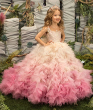 Load image into Gallery viewer, AE032 Children&#39;s Ombre Tulle Ball Gown Princess Pageant Dress
